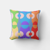 カオスジオメトカラフルリカル宝石ハッピークリスマスヒューズ クッション (正面)