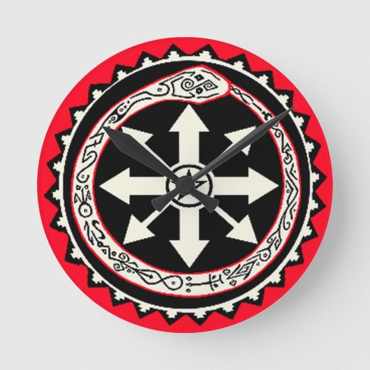 カオススターのオロブロス ラウンド壁時計 (正面)