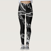 カオスチェーンメタリックグランジストリートウェアレギンス レギンス (正面)