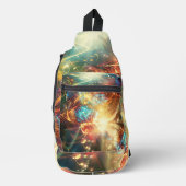 カオスデジタルアートの音楽 スリングバッグ (正面)