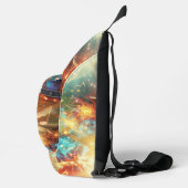 カオスデジタルアートの音楽 スリングバッグ (右)