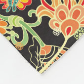 カオスフローラ:ヴィンテージ抽象芸術パターン。 フリースブランケット (角)