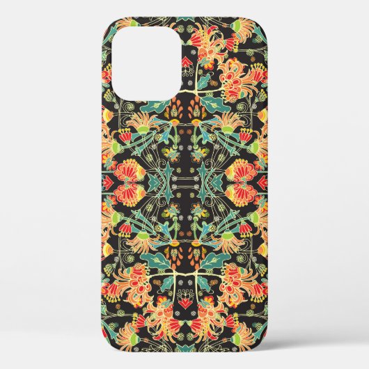 カオスフローラ:ヴィンテージ抽象芸術パターン。 Case-Mate iPhoneケース (裏面)