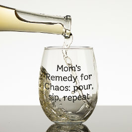 カオスポウスsipリピートのための母の救済策 ステムなしワイングラス