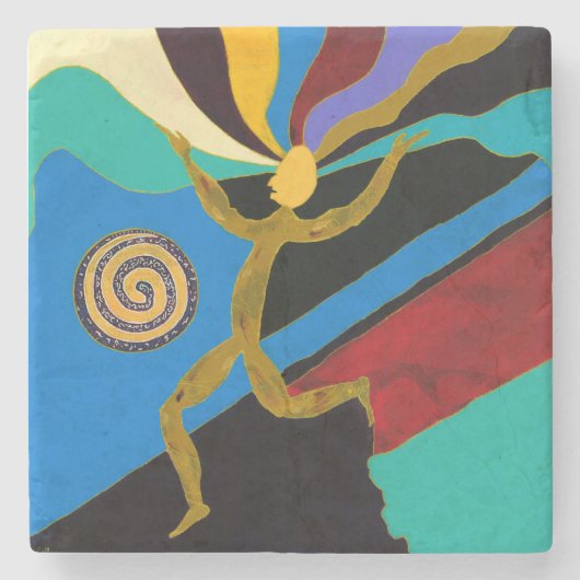 カオスマン – 大理石コースター ストーンコースター (正面)