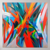 カオス抽象芸術ウォールアート ポスター (正面)