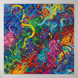 カオス抽象芸術絵画の ポスター