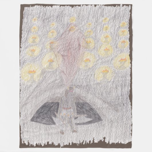 カオス結晶 フリースブランケット (正面)