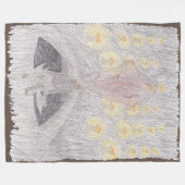 カオス結晶 フリースブランケット (正面(横))