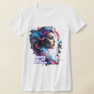 カオス美しい- Tシャツ/サイド顔アート Tシャツ