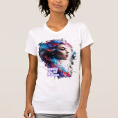 カオス美しい- Tシャツ/サイド顔アート Tシャツ (正面)