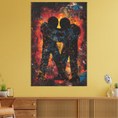 カオス表現主義コンテンポラリー作品の統一 キャンバスプリント (インサイチュ (リビング))