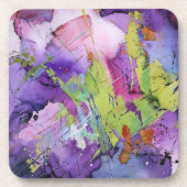 「カオス調和」コンテンポラリー抽象芸術 コースター (正面)