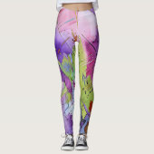 「カオス調和」コンテンポラリー抽象芸術 レギンス (正面)