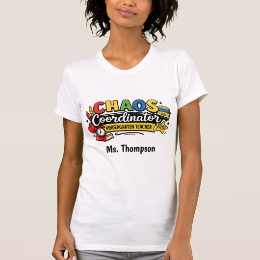 カオス調整役の先生Tシャツ(名入れ可) Tシャツ (正面)