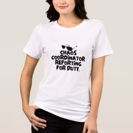 カオス調整役、参上! - ママのユーモア トライブレンドTシャツ