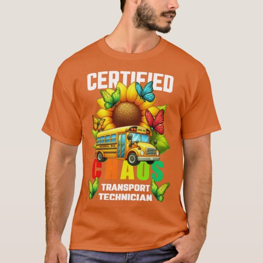 カオス輸送技術認定 Funny Sunflow Tシャツ (正面)