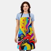 カオス・イン・調和・アート エプロン (着用した状態)