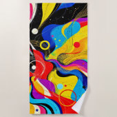 カオス・イン・調和・アート ビーチタオル (正面)