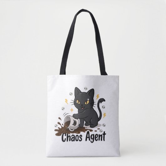 カオス・エージェント 黒猫 トートバッグ (正面)