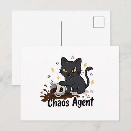 カオス・エージェント 黒猫 ポストカード (正面/裏面)