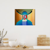 カオス&オーダーテンプルシュールフラクタルアート ポスター (キッチン)