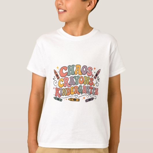 カオス クレヨン 幼稚園 Tシャツ (正面)