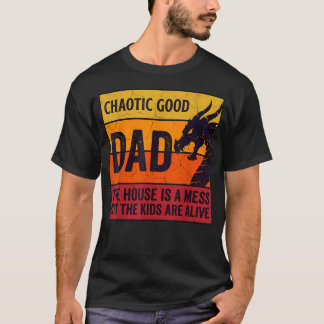 カオス・グッド・ダッド 散らかった家 面白いゲーマー Tシャツ