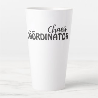 カオス コーディネーター 楽しいタイポグラフィーアート カフェラテマグ