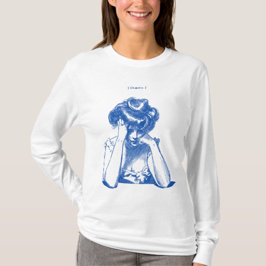カオス – レトロスケッチスタイル Tシャツ (正面)