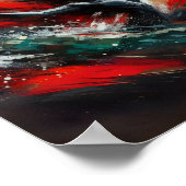 カオス&創造:情熱と自然アートプリント ポスター (角)