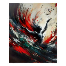 カオス&創造：情熱と自然アートプリント