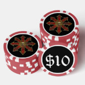 カオス – 赤 ポーカーチップ (積み重ね)