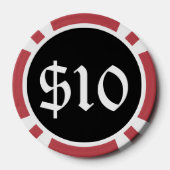 カオス – 赤 ポーカーチップ (裏面)