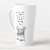 カオス&踊りスター引用文バイニーチェ カフェラテマグ (左アングル)