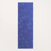 カオスOM |ブルーかわいらし、インディゴOm ヨガマット (裏面)