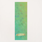 カオスOM |緑グラデーション、オかわいらしム ヨガマット (正面)