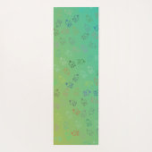 カオスOM |緑グラデーション、オかわいらしム ヨガマット (裏面)