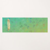 カオスOM |緑グラデーション、オかわいらしム ヨガマット (正面(横))