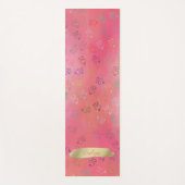 カオスOM |赤グラデーション、かわいらしOm ヨガマット (正面)