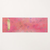 カオスOM |赤グラデーション、かわいらしOm ヨガマット (正面(横))