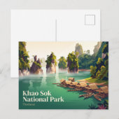 カオソク国立公園 タイ ポストカード (正面/裏面)