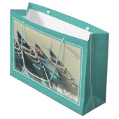 カオパーソナライズされたー誕生日 ラージペーパーバッグ (正面アングル)