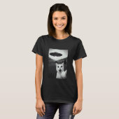 カオマニ+猫+自撮り+面白い+エイリアン+誘拐+ミーム+A Tシャツ (正面フル)