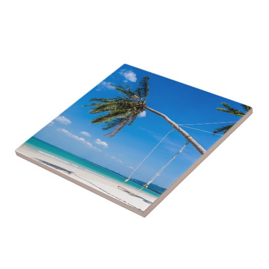 カオラックビーチプーケットタイランドギフトポスターJigsaw タイル (側面)