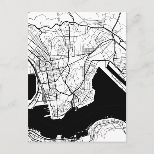 カオルーン香港の地図 ポストカード (正面)