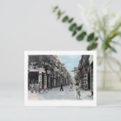 カオルーン、香港、中国通りシーンヴィンテージ ポストカード (スタンド正面)