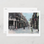 カオルーン、香港、中国通りシーンヴィンテージ ポストカード (正面/裏面)