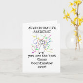 カオ最高のスコーディネーター、管理アシスタントカード カード (黄色い花)