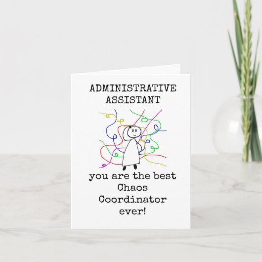 カオ最高のスコーディネーター、管理アシスタントカード カード (正面)